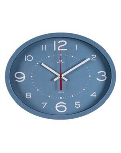 Часы настенные Рубин, 22.5х29 см, арабские цифры, пластик, синий Кургинян м