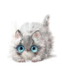 Картина на холсте Серый котенок, 40х40 см Тд постерм