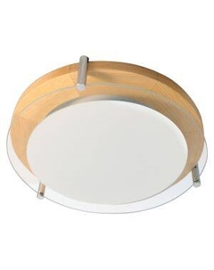 Светильник настенно-потолочный круглый Полесье, 30 см, Е27, 40 Вт, сосна Элетех