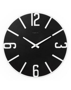 Часы настенные Рубин, 50 см, арабские цифры, металл, черный/белый Кургинян м
