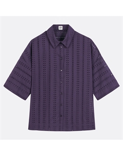 Рубашка объемная из английского шитья фиолетовый La redoute collections