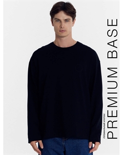 Лонгслив мужской черный с печатью Mark formelle