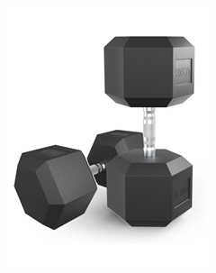 Гантель гексагональная обрезиненная 47,5 кг DBHEX47_5x2 2 шт Unixfit