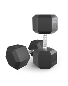 Гантель гексагональная обрезиненная 35 кг DBHEX35x2 2 шт Unixfit