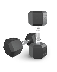 Гантель гексагональная обрезиненная 10 кг DBHEX10x2 2 шт Unixfit