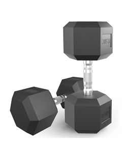 Гантель гексагональная обрезиненная 22,5 кг DBHEX22_5x2 2 шт Unixfit