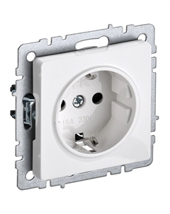 Розетка Brite РС11-1-0-БрБ встраиваемая белая (BR-R11-16-K01) Iek