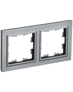 Рамка Brite РУ-2-БрС двухместная сталь (BR-M22-K46) Iek