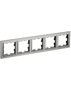 Рамка Brite РУ-5-БрС пятиместная сталь (BR-M52-K46) Iek