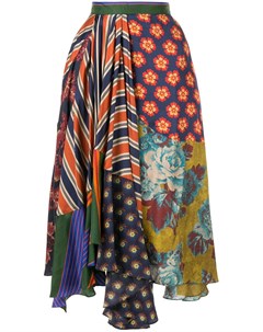 Biyan юбка асимметричного кроя в технике пэчворк m разноцветный Biyan