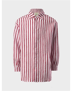 Льняная рубашка в полоску Douuod
