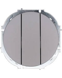 Выключатель встраиваемый Osen 3 клавиши цвет серый Lezard