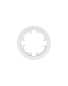 Рамка для розеток и выключателей Osen 1 пост круглая цвет белый Lezard