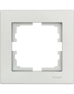 Рамка для розеток и выключателей Vesna 742-3500-146 1 пост цвет платина Lezard