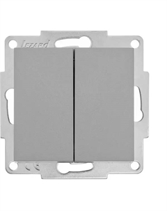 Выключатель встраиваемый Vesna 742-3588-101 1 клавиша цвет платина Lezard
