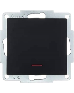 Выключатель встраиваемый Vesna 742-4288-111 1 клавиша цвет матовый черный Lezard