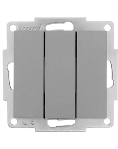 Выключатель встраиваемый Vesna 742-3588-109 1 клавиша цвет платина Lezard