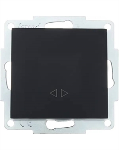 Выключатель встраиваемый Vesna промежуточный 742-4288-107 1 клавиша цвет матовый черный Lezard