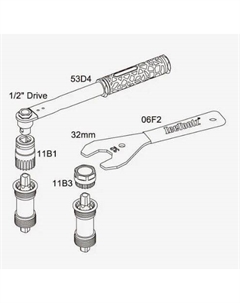 Съемник каретки 11B1 Shimano / ISIS Drive Cartrideg BB, 6-800360 Icetoolz