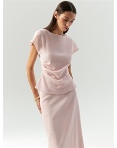 Фактурная блузка с коротким рукавом Emka