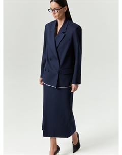 Двубортный жакет с необработанным краем Emka