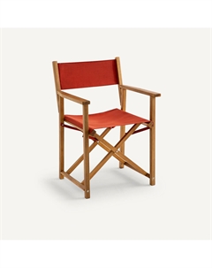 Кресло складное из акации и холста Alfred каштановый Laredoute