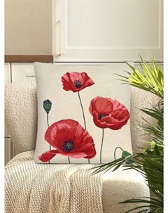 Наволочка "Красные маки", 45х45 см Le gobelin