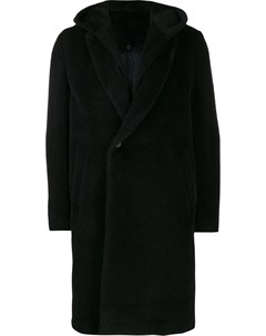 Emporio armani пальто с капюшоном 54 черный Emporio armani