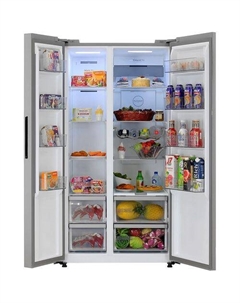 Холодильник двухкамерный Midea MDRS791MIE02 Side by Side, инверторный нержавеющая сталь