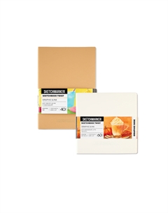 Скетчбук Graphic&Ink, 2 в 1, мягкая обл. 60 л. белая/ 40 л. бежевая бумага, 140 гр Sketchmarker