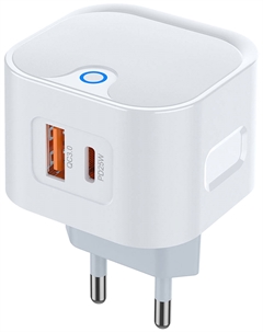 Сетевое зарядное устройство Pero TC21, USB-A + USB-C PD 25W, белый (ТС21W) Péro