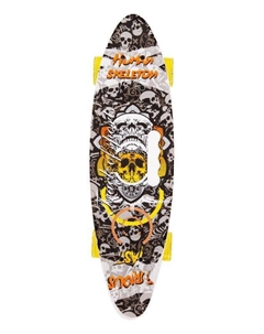 Скейтборд пластиковый PP, с ручкой для переноски, светящиеся колеса, алюминиевая стойка, 59х16.5 см Игротрейд