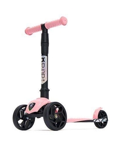 Детский самокат Alfa Mini R Base, с черными колесами, в пакете, нежно-розовый Buggy boom