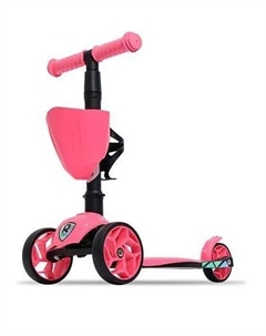 Детский самокат Alfa Mini XR, с цветными колесами, в коробке Buggy boom