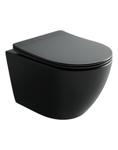 Подвесной унитаз Uno смыв Торнадо CN11001TMB черный матовый Ceramica nova