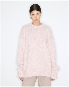 Джемпер меланжевый из хлопка светло-розового цвета 2mood