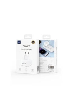 Сетевое зарядное устройство Cube 33W USB/USB-C + USB-C/USB-C 60W 1.0м (Wi-G018) (белый) Wiwu