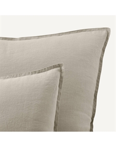 Наволочка из осветленного льна Elina бежевый Laredoute