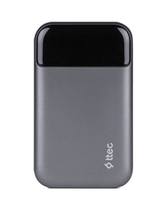 Внешний аккумулятор (Power Bank) TTEC ReCharger Pro LCD, 10000мAч, серый Ttec