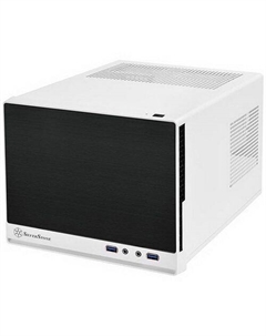 Корпус miniITX Sugo SST-SG13WB-Q (USB 3.0), Micro-Tower, без БП, белый Silverstone