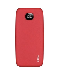 Внешний аккумулятор (Power Bank) TTEC ChargeUp Pro LCD, 20000мAч, красный Ttec
