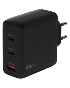 Сетевое зарядное устройство TTEC 2SCG04S, USB-A, 2xUSB-C, 120Вт, черный Ttec