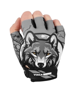 Перчатки велосипедные WOLF, детские, черные, VG-930 Wolf black (Размер: M) Vinca sport