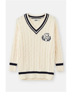 Пуловер хлопковый текстурный Gioco