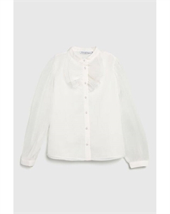 Блуза с оборками на груди Silver spoon