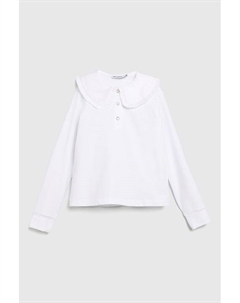 Блуза с коротким рукавом и кружевом на воротнике Silver spoon