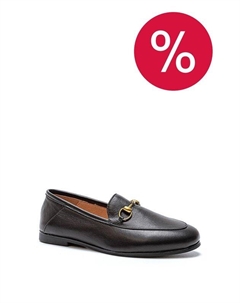 Лоферы кожаные с пряжкой Abricot