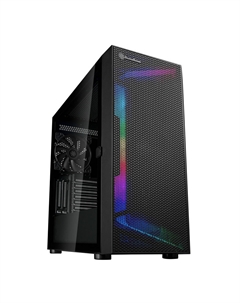 Корпус SETA H1, EATX, Midi-Tower, 2xUSB 3.0, USB Type-C, RGB подсветка, черный, без БП (SST-SEH1B-G) Silverstone