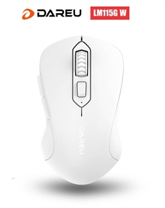 Мышь беспроводная LM115G White, 1600dpi, Bluetooth, белый (LM115G White) Dareu