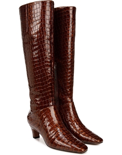 Ботинки Andria High Shaft Boots, цвет Brown Croc Print Leather Franco sarto
